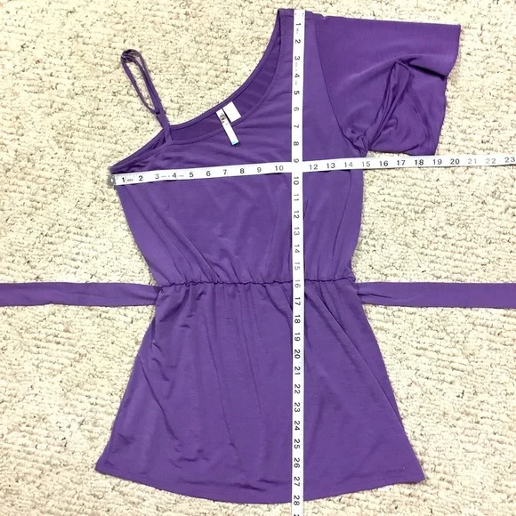 6 DEGREES Belted One-Shoulder Tunic Top 3 - Picture 8 of 11